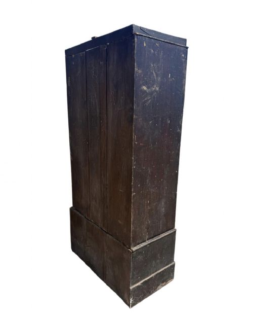 VICTORIAN PINE CUPBOARD WARDROBE TALL STORAGE LINEN PRESS - ADDITIONAL PHOTO 4