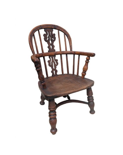 19th century childs windsor elbow chair - CATEGORY: ANTIQUE CHAIRS - DATED 19TH CENTURY