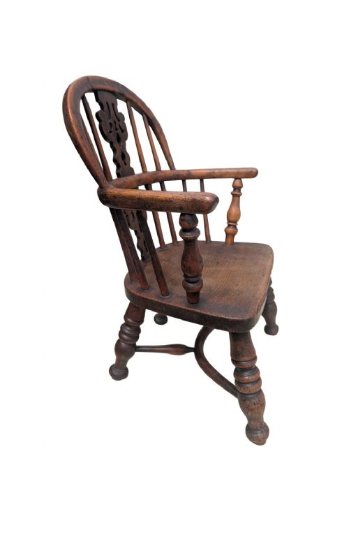 19TH CENTURY CHILDS WINDSOR ELBOW CHAIR - ADDITIONAL PHOTO 1