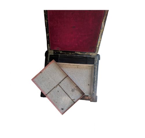 18501870 PAPIERMCH WRITING BOX STATIONERY CABINET - ADDITIONAL PHOTO 2