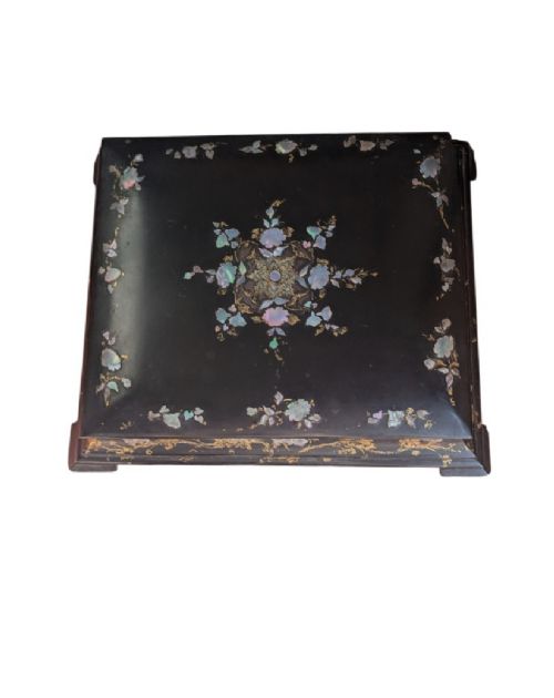18501870 PAPIERMCH WRITING BOX STATIONERY CABINET