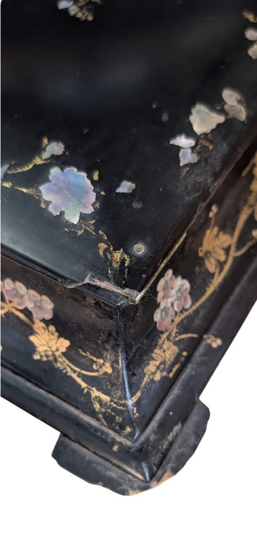 18501870 PAPIERMCH WRITING BOX STATIONERY CABINET - ADDITIONAL PHOTO 6