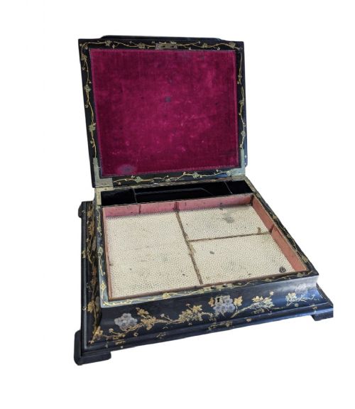 18501870 PAPIERMCH WRITING BOX STATIONERY CABINET - ADDITIONAL PHOTO 7