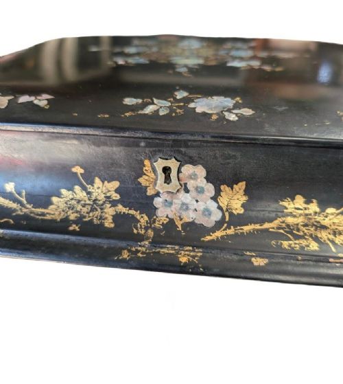 18501870 PAPIERMCH WRITING BOX STATIONERY CABINET - ADDITIONAL PHOTO 9
