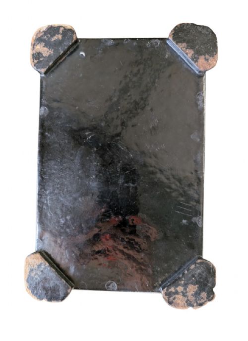 VICTORIAN PAPIER MCH TEA CADDY WITH MOTHER OF PEARL INLAY C1860 - ADDITIONAL PHOTO 6