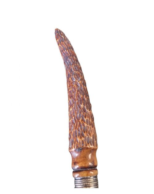 WALKER HALL SILVERPLATED CRUMB SCOOP WITH STAG ANTLER HANDLE - ADDITIONAL PHOTO 5