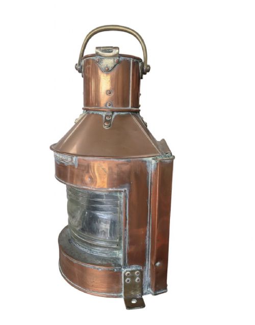 ANTIQUE COPPER SHIP LANTERNS BY ALDERSON GYDE LTD BOW STARBOARD PATT 24 BOW PORT PATT 23 - ADDITIONAL PHOTO 1