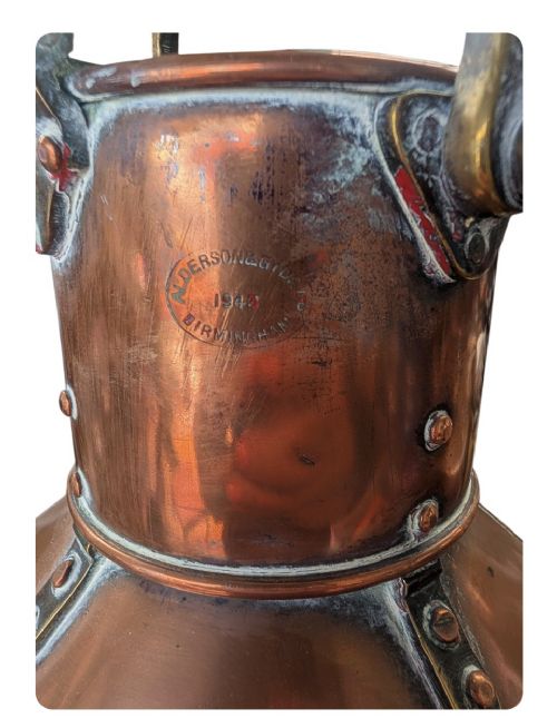 ANTIQUE COPPER SHIP LANTERNS BY ALDERSON GYDE LTD BOW STARBOARD PATT 24 BOW PORT PATT 23 - ADDITIONAL PHOTO 5