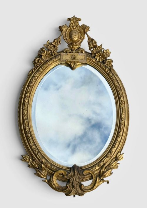 Antique Victorian Gilt Gesso Mirror 19th Century Ornate Decorative Circa 1880