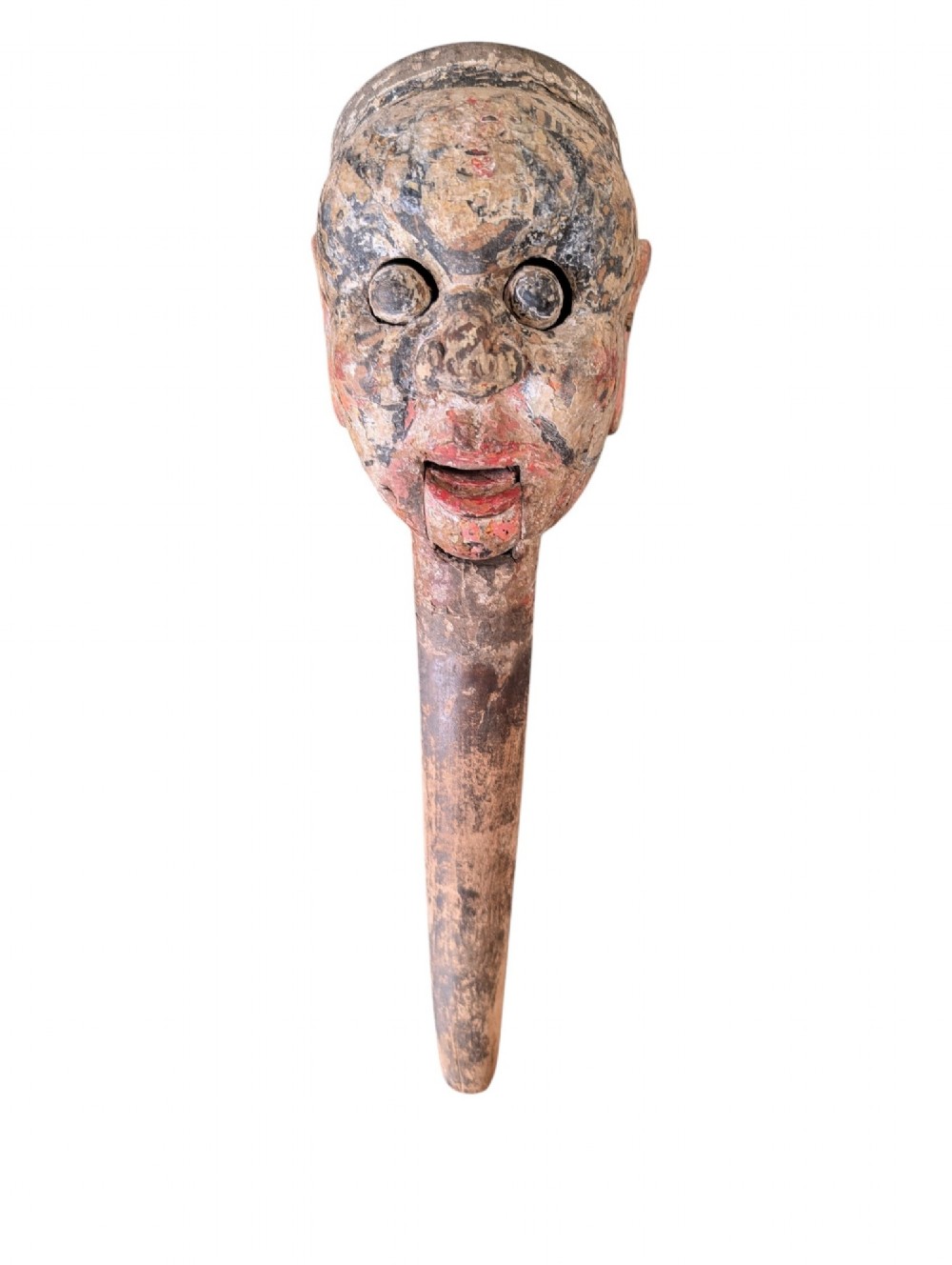 19th Century Gesso Hand painted Puppet Head