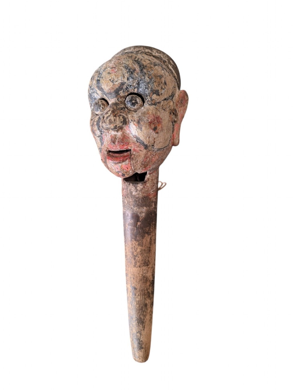 19th Century Gesso Hand painted Puppet Head View VIII