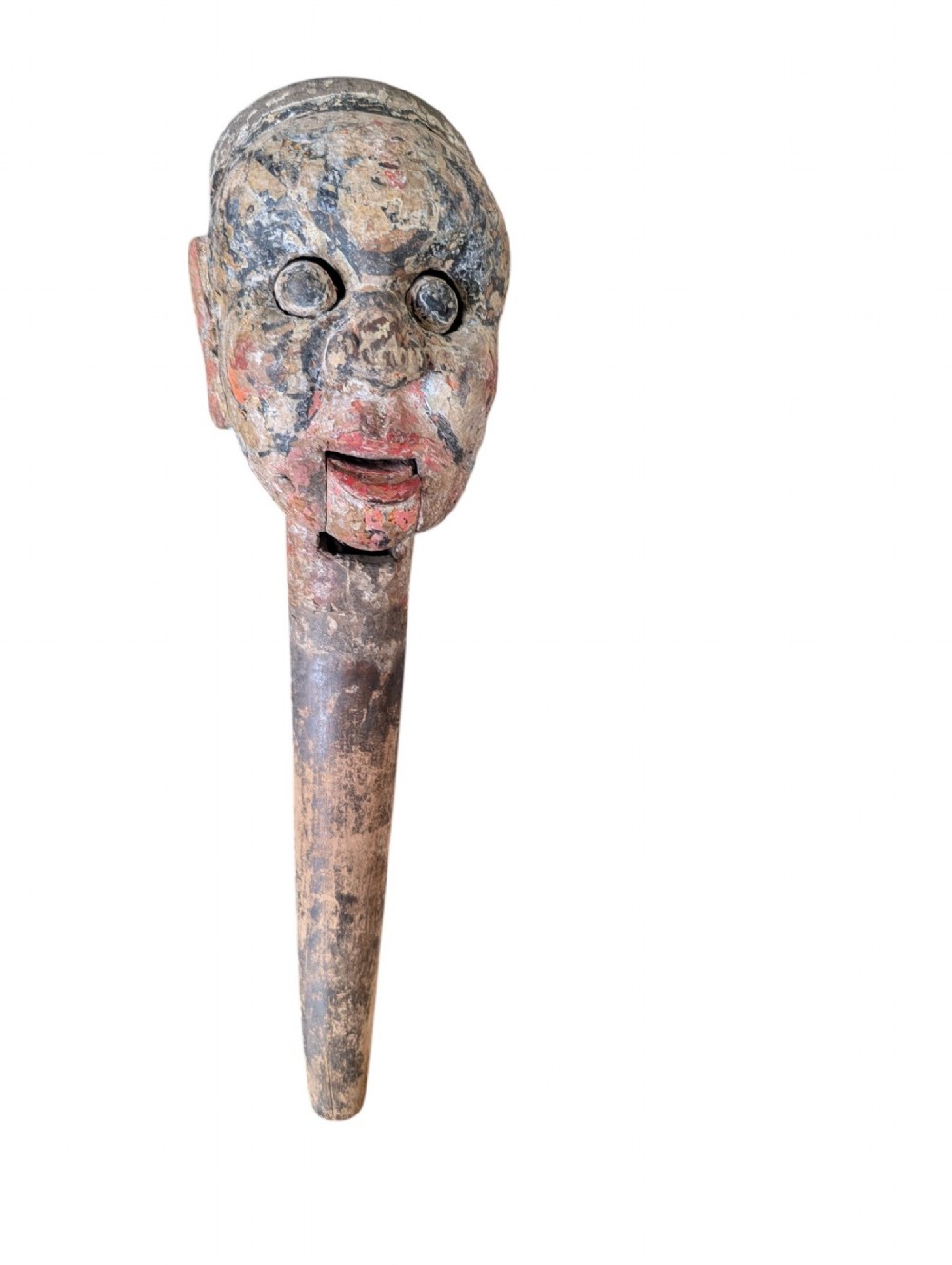 19th Century Gesso Hand painted Puppet Head View IX