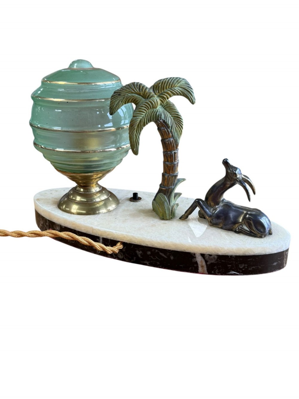 1030s Marble Base Table Lamp
