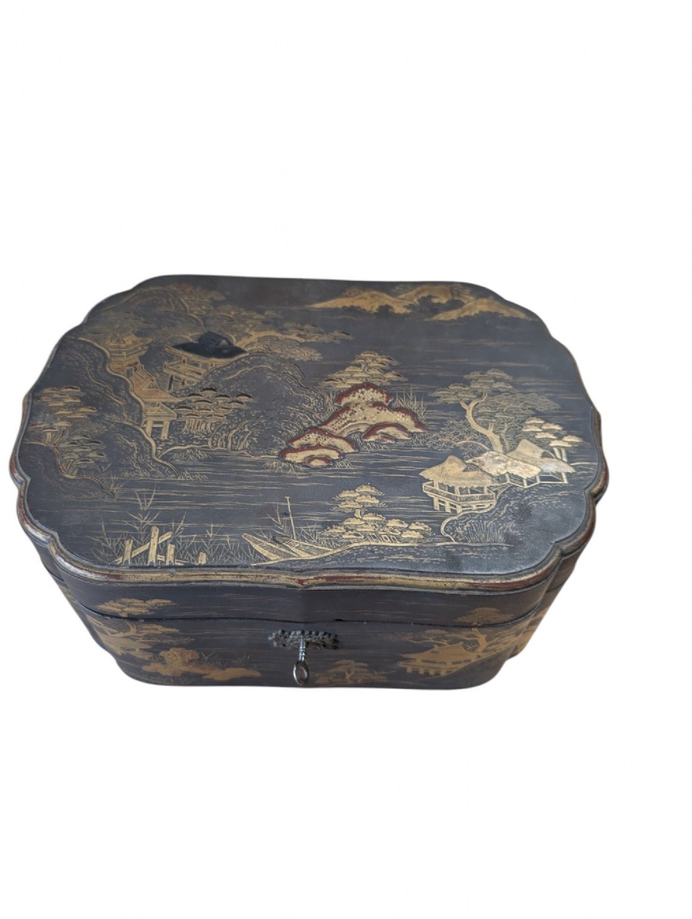 Vintage Chinoserie Cartouche Box View II