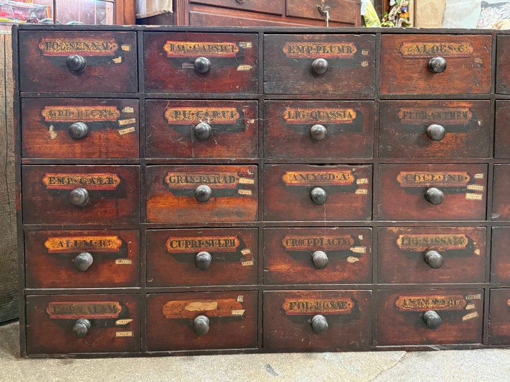 Victorian Apothecary Cabinet Antique Chemist Medicine Drawers Cupboard View IV