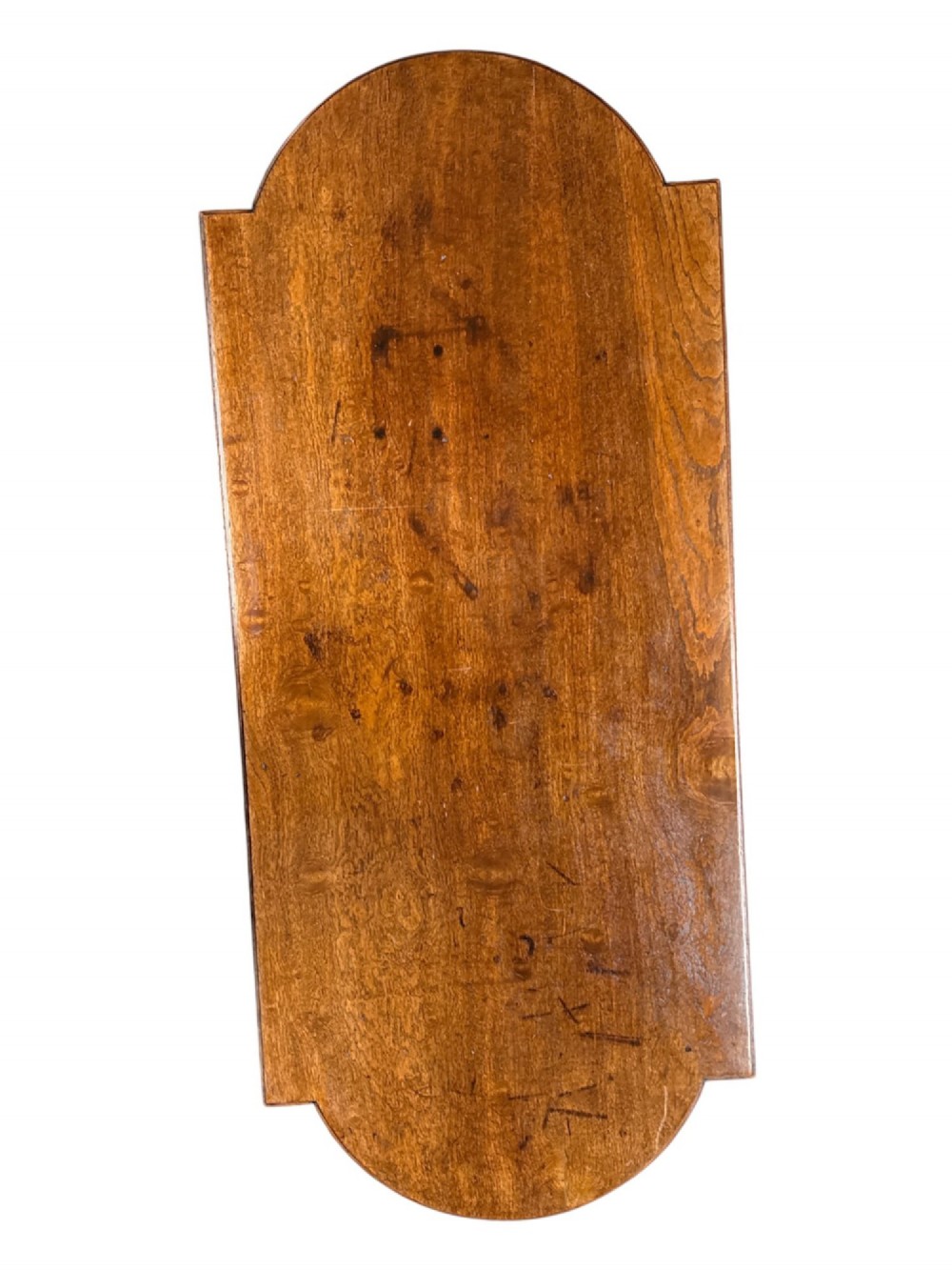 An antique warm brown oak library table featuring turned fluted legs, vertical spindle stretchers, and a polished rectangular top with rounded edges. View III