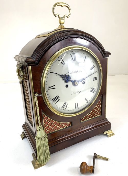 Mahogany Bracket / Table Clock with Pad Top - Fran's Atkins LONDON