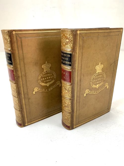 Half Hours with the Best Authors (2 Book Set) Prize: Stepney Grammar School 1874