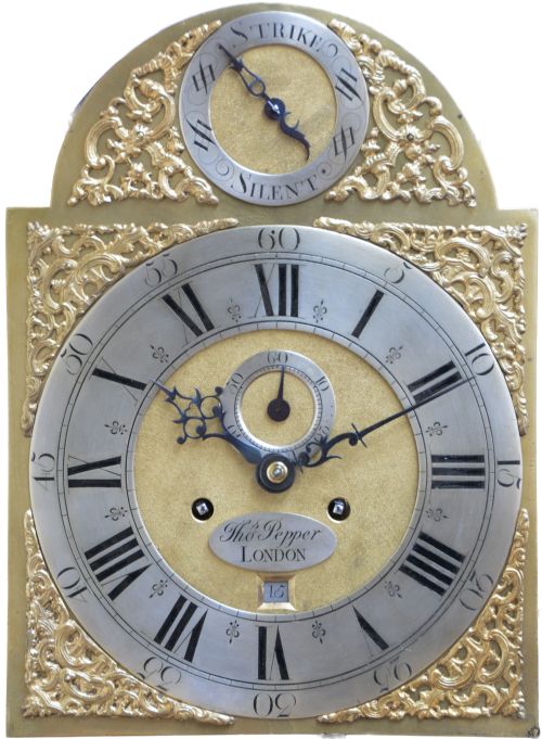 ANTIQUE 8 DAY LONG CASE CLOCK BY THOMAS PEPPER LONDON CIRCA 1770 - ADDITIONAL PHOTO 2