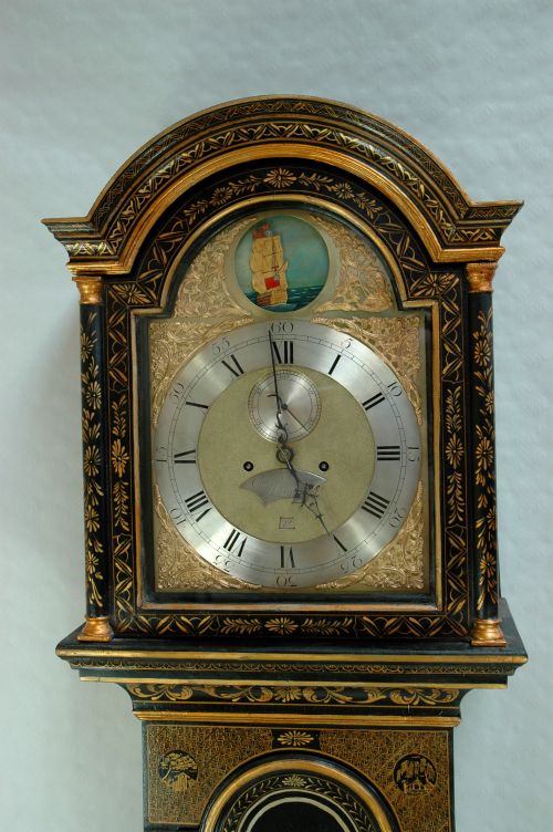 LACQUERED LONG CASE CLOCK - ADDITIONAL PHOTO 3