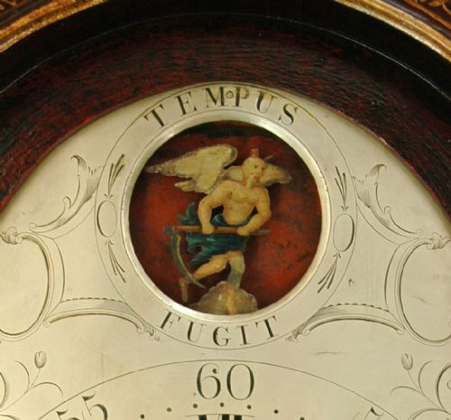 LACQUERED LONG CASE AUTOMATON CLOCK - ADDITIONAL PHOTO 2