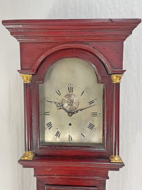 PAINTED LONG CASE CLOCK - ADDITIONAL PHOTO 1