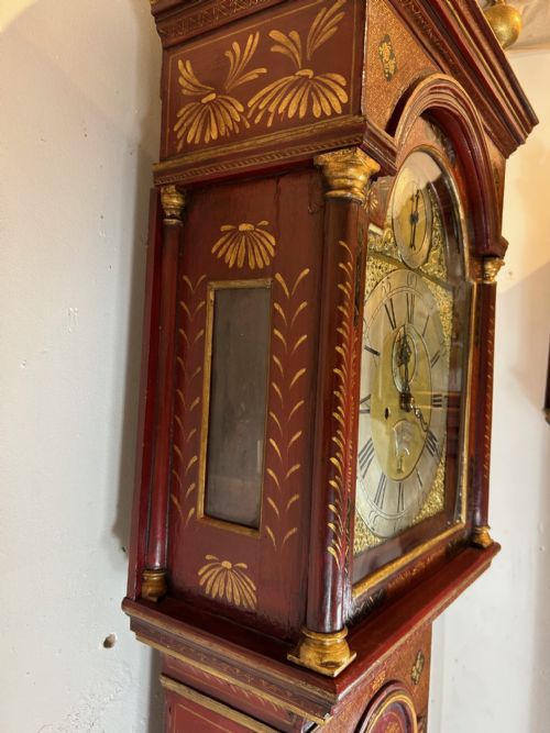 LACQUERED LONG CASE CLOCK - ADDITIONAL PHOTO 4