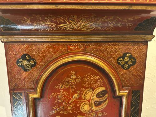 LACQUERED LONG CASE CLOCK - ADDITIONAL PHOTO 5