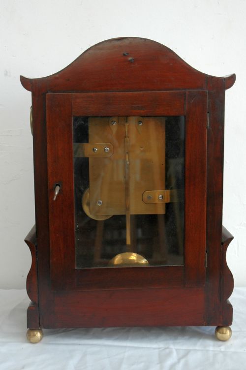 REGENCY MAHOGANY MANTEL CLOCK - ADDITIONAL PHOTO 2