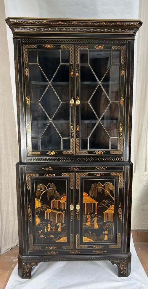 Lacquered Corner Cupboard