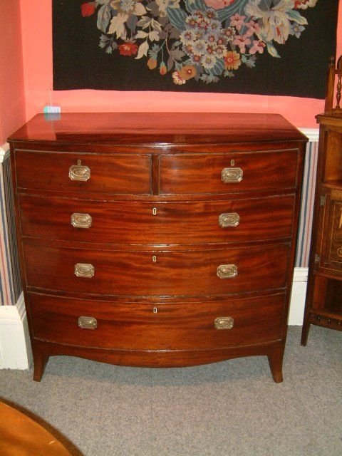 Victorian Bow Front Chest of Drawers