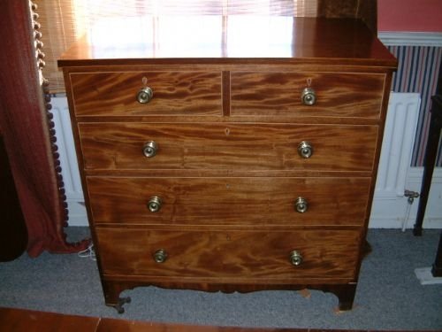 Mahogany Victorian Caddy Top Chest of Drawers
