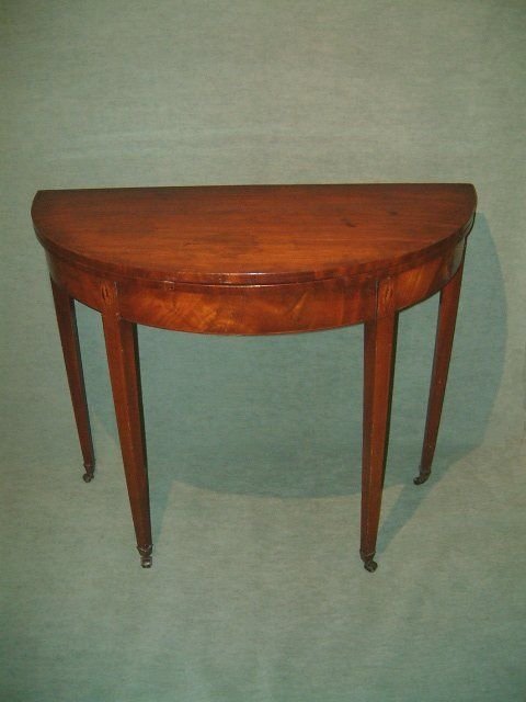 Mahogany Georgian Demi Lune Card Table