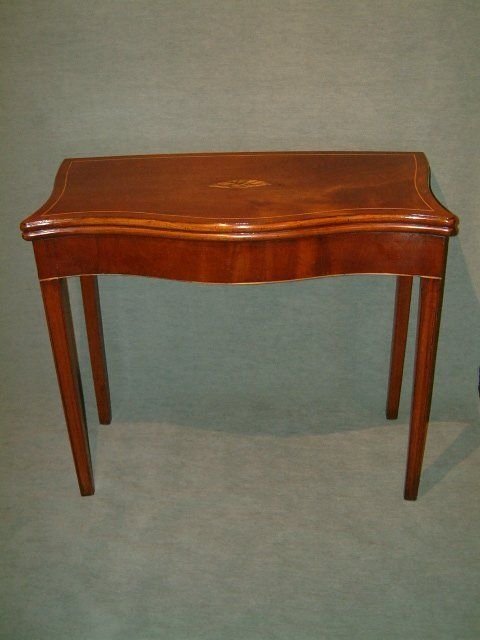 Mahogany Georgian Serpentine Card Table