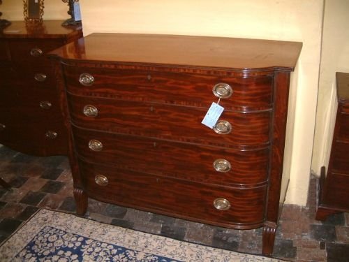 William Ivth Mahogany Bow Front Chest of Drawers