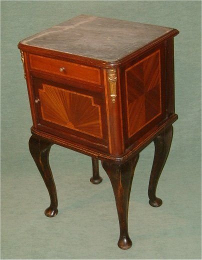 Late Edwardian Inlaid Mahogany Bedside Cupboard
