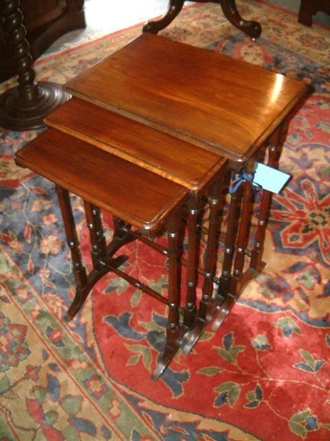 Nest of 3 Mahogany Edwardian Tables