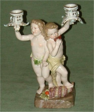 19th Century Porcelain Candelabra