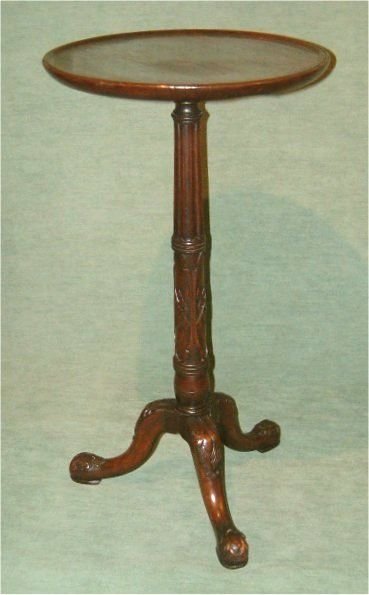 Victorian Finely Carved Mahogany Occasional Pedestal Table