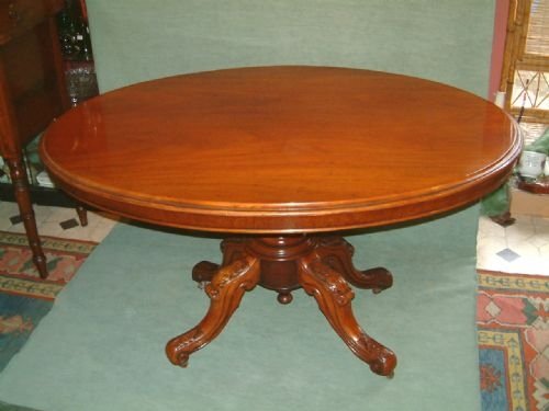 Victorian Mahogany Tilt Top Pedestal Breakfast Table