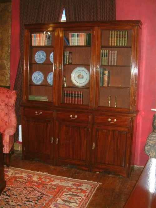 Edwardian Mahogany Library Bookcase by Maple & Co