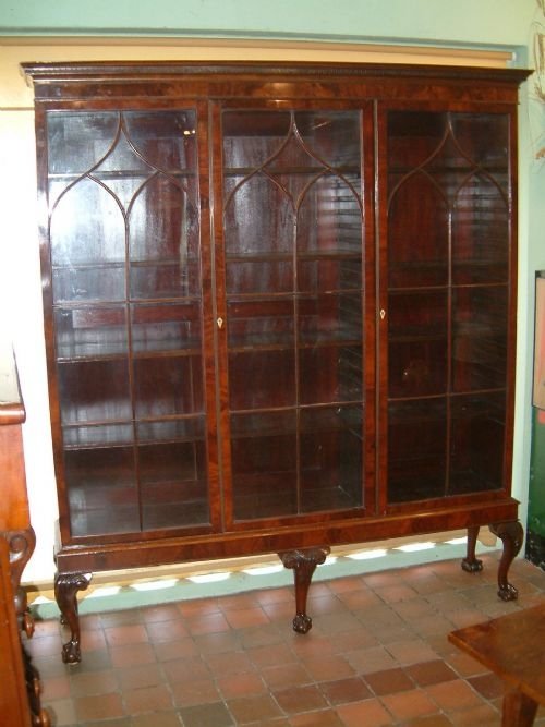 Victorian Astragal Glazed Mahogany Bookcase