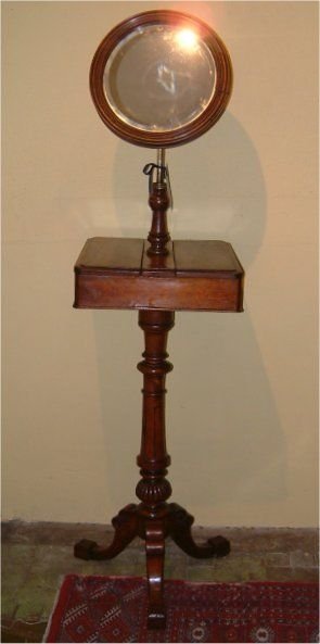 Victorian Mahogany Shaving Mirror on Stand