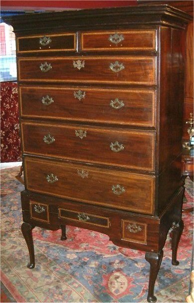 18th Century Mahogany & Inlaid Chest Stand