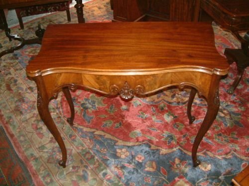 19th Century Mahogany Fold Over Tea Table
