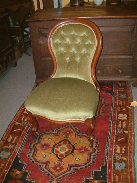 Victorian Mahogany Button Back Chair