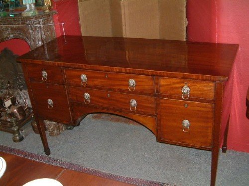 George 3rd Mahogany Sideboard with Crossbanded Top