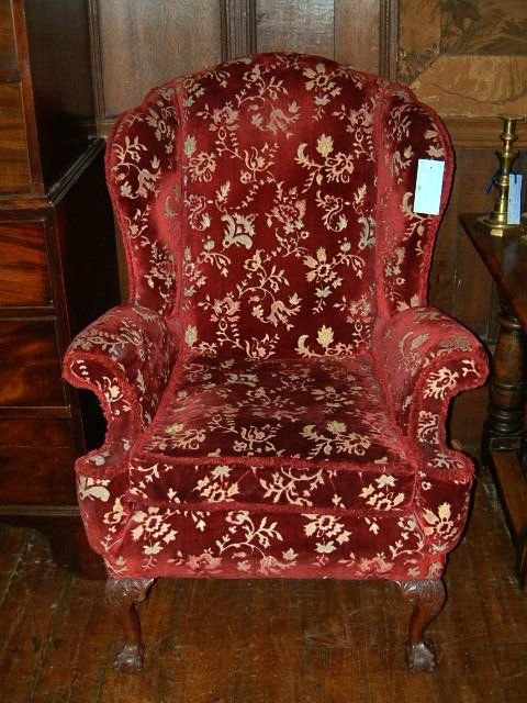 Pair of Ladies & Gentlemen’s 1930’Supholstered Wing Chairs