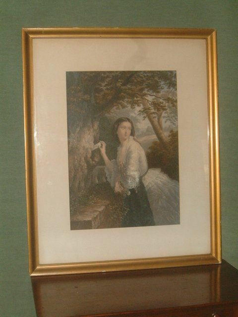 Baxter Print 19th Century“the Lovers Letter Box”