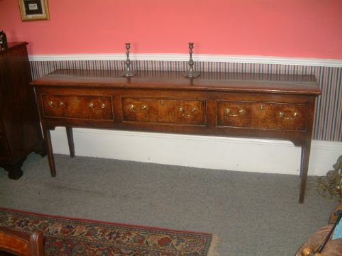 George 3rd Oak Side Dresser with 3 Drawers